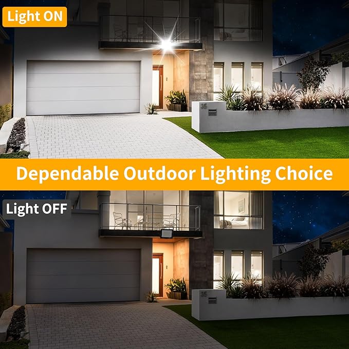120W LED Flood Light Outdoor with 6ft Plug, 14400LM Brighter Exterior Security Lights, 5000K Daylight LED Work Light, IP66 Waterproof for Yard, Garage, Stadium, Lawn, 2 Pack YAYIT