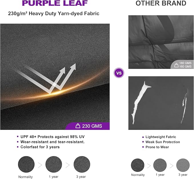 PURPLE LEAF Outdoor Retractable Pergola with Curtains 10' x 10' Patio Aluminum Pergola with Sun Shade Canopy for Backyard Deck Garden Modern Metal Pergola, Gray Rootora