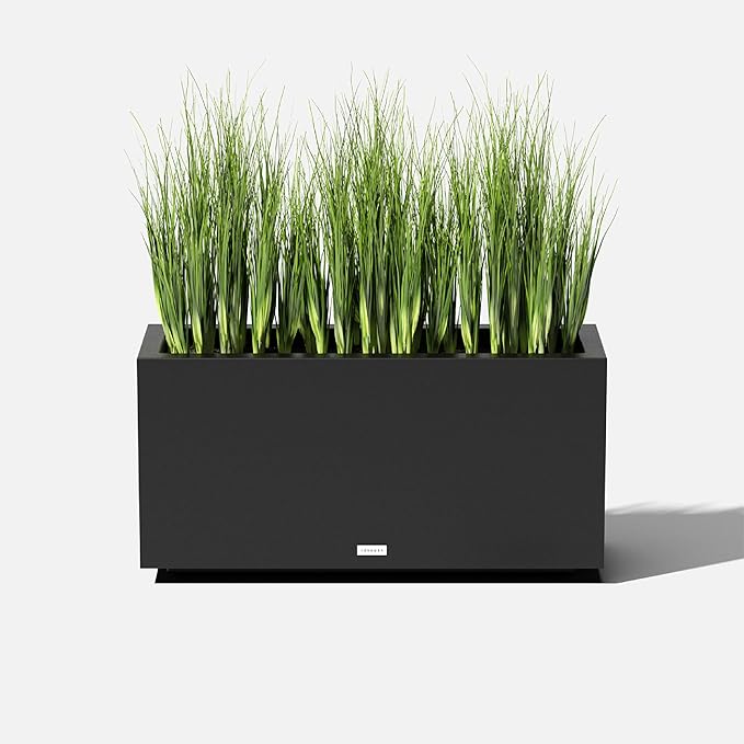 Veradek Block Series Long Box Planter - Large Rectangular Planter for Indoor or Outdoor Patio/Porch | Durable All-Weather Use with Drainage Holes | Modern Décor for Tall Plants, Flowers or Shrubs VeradekOutdoor