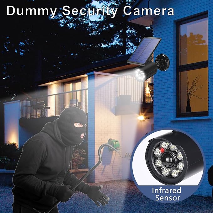 Solar Motion Lights Outdoor 2000LM Security Flood Lights IP67 Waterproof Spot Lights for Yard Porch Garage 1 Pack CAHOUGSMTSolarLights