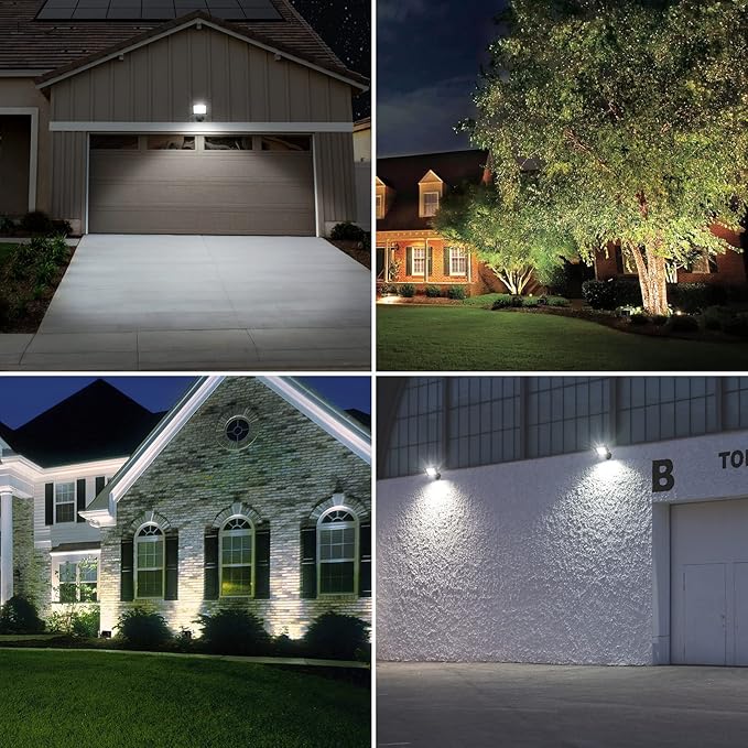 DEWENWILS 2 Pack 34W Flood Lights Outdoor, 3200 LM Super Bright(400W Halogen Equivalent) IP65 Waterproof Knuckle Mount LED Flood Light, 5000K Led Security Light for Landscape, Garden, Yard, Garage DEWENWILS