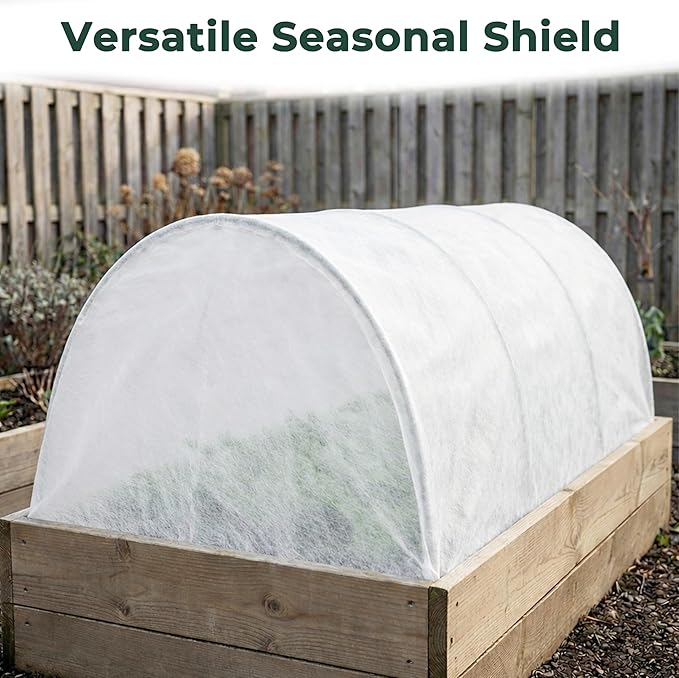 Gardzen Garden Hoops for Raised Beds Greenhouse Hoops, DIY Kit for Row Cover Garden Netting, All Season Plant Protection, 72 Pcs Gardzen