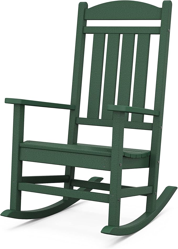 POLYWOOD Presidential Rocking Chair in Green POLYWOOD