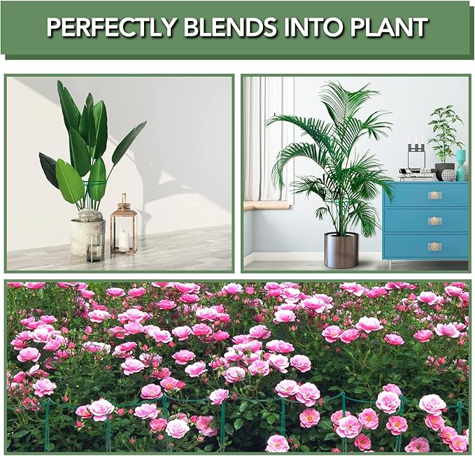 Joyhalo 6 Pack Plant Support Stakes, 16 Inch Peony Cages and Supports, Flower Stakes with 15 Pcs Plant Labels, Peonies Support Cages Garden Sticks for Plants Tomato, Hydrangea, Rose, Hyphosis Joyhalo