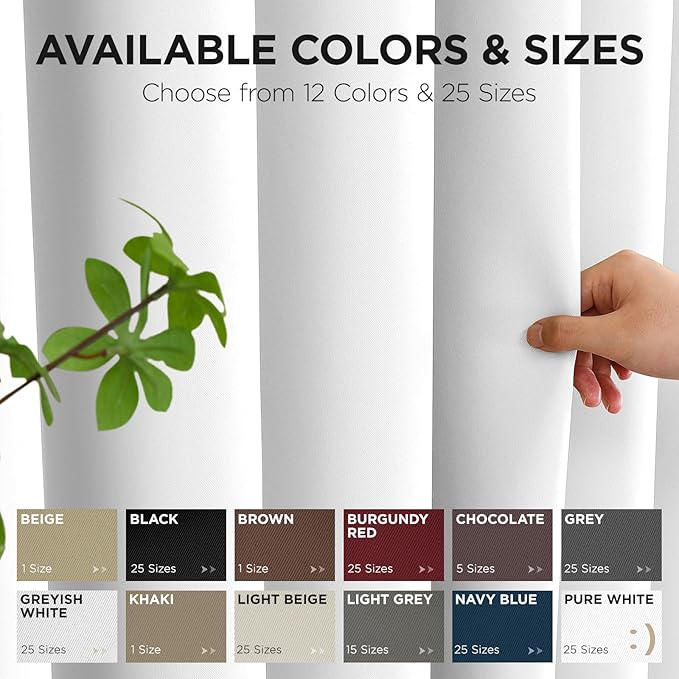 Joydeco Blackout Door Curtain for Doorway Privacy 90 Inches Long, Grommet Closet Curtain for Open Closet, Room Divider for Bedroom Living Room (Pure White 52Wx90L, 1 Panel) JOYDECO