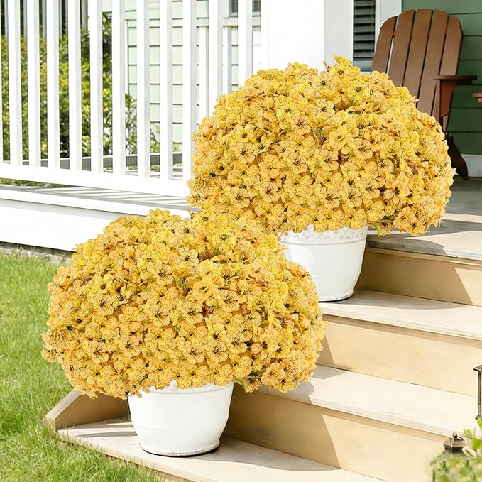 22 Bundles Artificial Flowers Outdoor, Faux Flowers UV Resistant with Plastic Plants, Faux Silk Flowers for Outdoors Outside Front Porch Hanging Planter Window Box Garden Decoration Powbrace