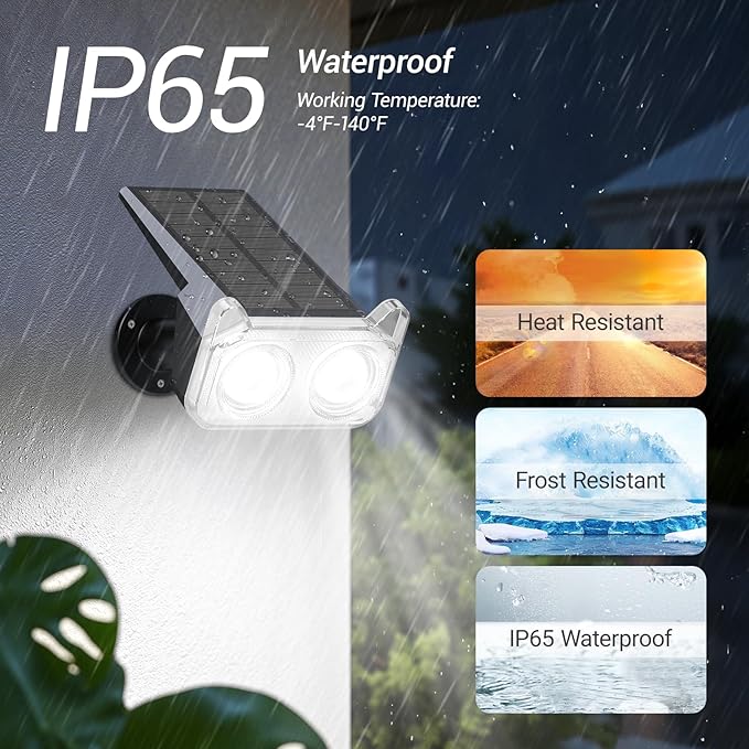 WdtPro Solar Spot Lights Outdoor for Tree, Sign, Mailbox, Solar Lights Outdoor Waterproof, Bright Landscape Spotlights, Auto ON/Off, Dusk to Dawn Lighting for Yard Patio Garden Pathway, 4 Pack WdtPro