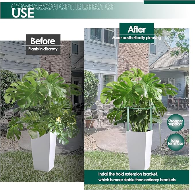 10 Pack 30 Inch Plant Support Stakes, Heavy-Duty Half Round Peony Support Ring Cage, Metal Garden Plant Stakes for Outdoor Plants - Peony, Tomato, Hydrangea with Cuttable Plant Ties LKSSZS