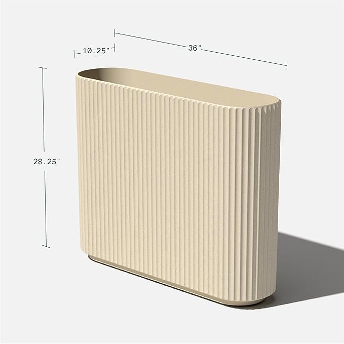 Veradek Demi Series Span Planter for Front Porch, Patio, Backyard | Durable Plastic-Stone Composite Material | Modern Décor for Shrubs, Flowers VeradekOutdoor