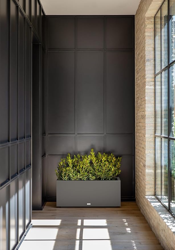 Veradek Block Series Long Box Planter - Large Rectangular Planter for Indoor or Outdoor Patio/Porch | Durable All-Weather Use with Drainage Holes | Modern Décor for Tall Plants, Flowers or Shrubs VeradekOutdoor