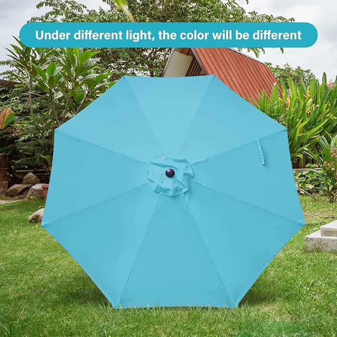Simple Deluxe 9' Patio Umbrella Outdoor Table Market Yard Umbrella with Push Button Tilt/Crank SimpleDeluxe