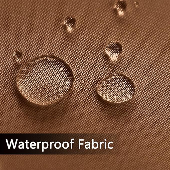 SpaceDresser Waterproof Outdoor Sheer Curtains for Patio - 2 Panels Rod Pocket Indoor Voile Sheer Curtain for Living Room,52W x 120L inch,Brown SpaceDresser