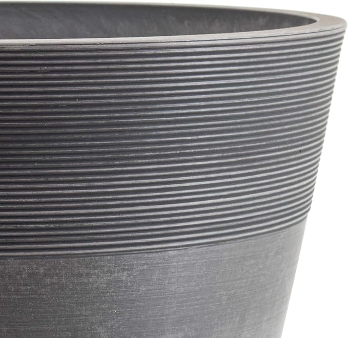 Arcadia Garden Products FM35CT Etched Pot 14x11-Cement PSW