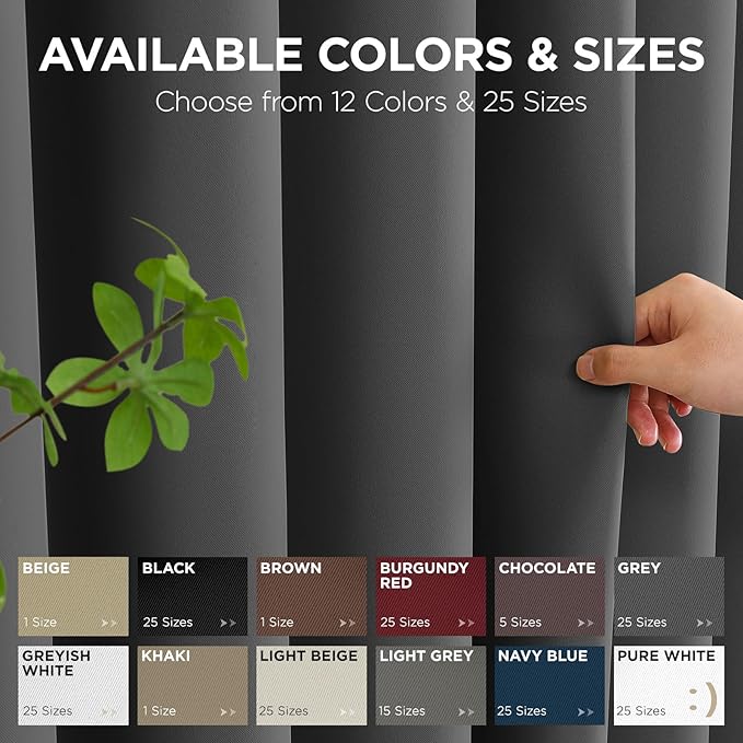 Joydeco Blackout Door Curtain for Doorway Privacy 90 Inches Long, Grommet Closet Curtain for Open Closet, Room Divider for Bedroom Living Room (Grey, 52Wx90L, 1 Panel) JOYDECO