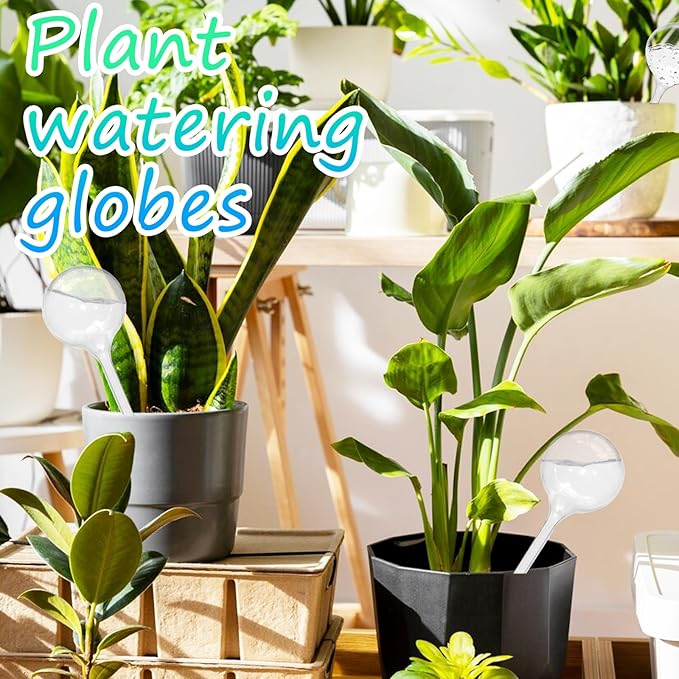 20 PCS Clear Plant Watering Globes,Plastic Watering Bulbs,Self Watering Planter,Flower Automatic Watering Device for Plants Indoor,Outdoor,Flowerpot,Home Garden(Large,Medium,Small) Jgalnim