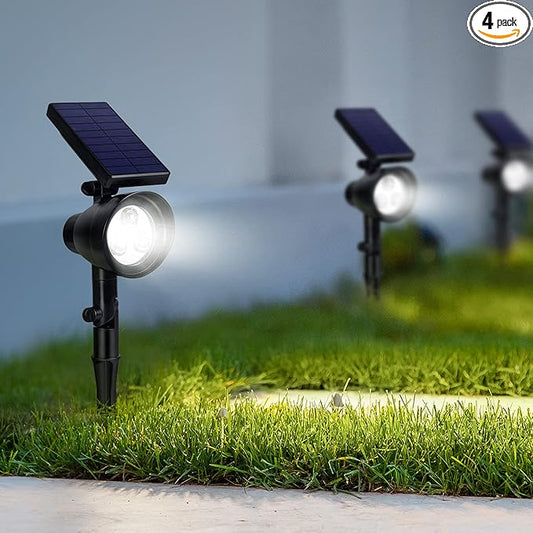 InnoGear Solar Lights for Outside, Outdoor Landscape Spotlight Waterproof Security Lighting Adjustable Auto On/Off for Patio Deck Yard Garden Pool Driveway, Pack of 4 InnoGear