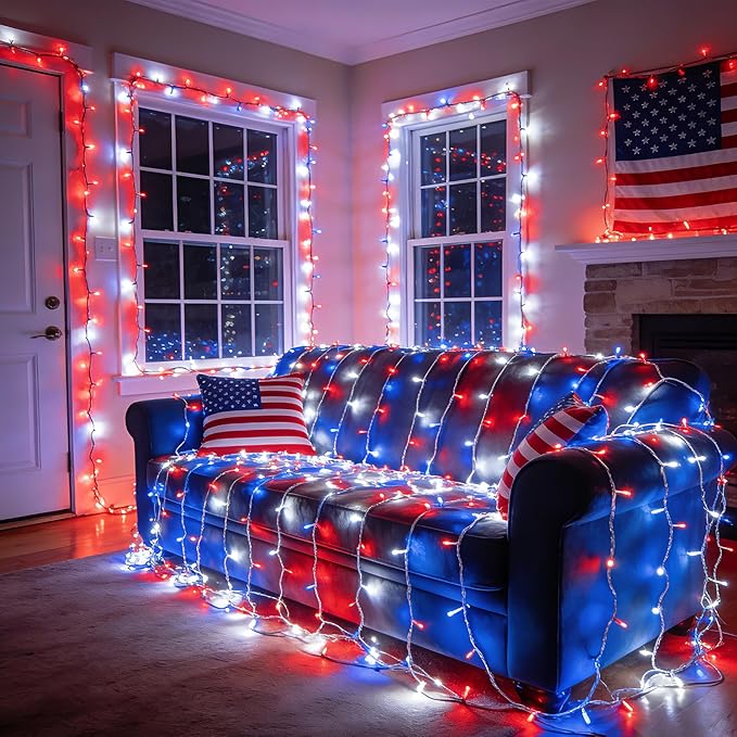 Brizled Color Changing String Lights, 33ft 100 LED Pasrel Easter Mini Lights with Remote, Dimmable RGB Lights String Clear Wire, Indoor USB Twinkle Light for Christmas Halloween Year-Round Decor Brizled