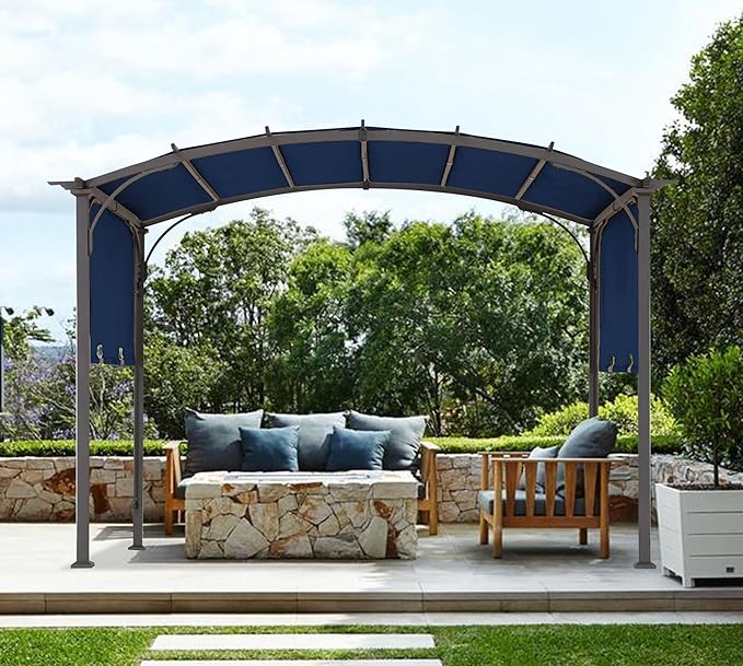 85''x 208'' Universal Doubleton Steel Pergola Replacement Cover for Pergola L-PG080PST, (Navy Blue) Rootora
