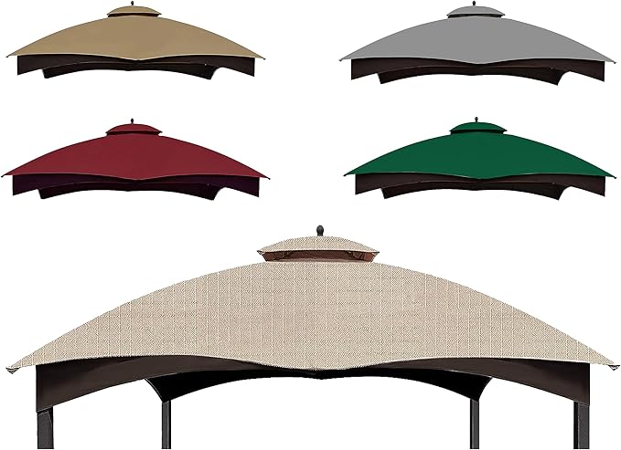 SCOCANOPY Light Beige Ripstop Replacement Top for Lowe's Allen Roth 10X12 Gazebo Model #GF-12S004B-1/ GF-12S004BTO SCOCANOPY