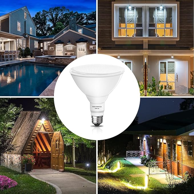 Par38 led Flood Lights Outdoor Light Bulb,Dimmable 1800LM,20W Replace up to 200W,Outdoor Flood Light Bulbs for Backyard,Garage,Porch,Garden,6 Pack 5000K Daylight Gonhom