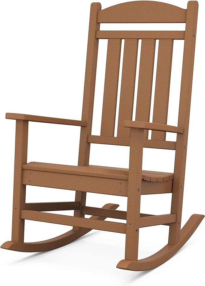 POLYWOOD Presidential Rocking Chair in Teak POLYWOOD