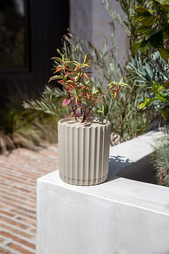 Veradek Demi Series Demi 6" Planter w/Tray - Sand, 2 Pack VeradekOutdoor