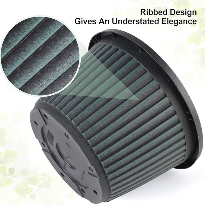 Planter-Pots-for-Plants-Indoor-Outdoor, 4 Pack 10 Inch Plastic Flower Pots with Saucer & Drainage Holes, Modern Garden Planters for Planting Medium Large Plants，Decorative Resin Garden Pots Myfeegoin
