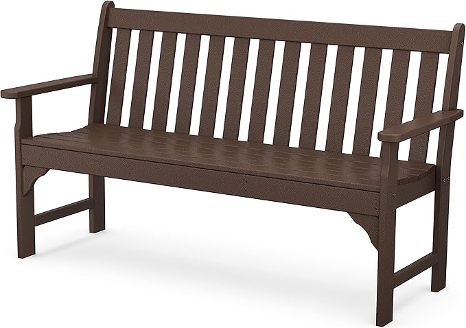 POLYWOOD GNB60MA Vineyard 60" Bench, Mahogany POLYWOOD