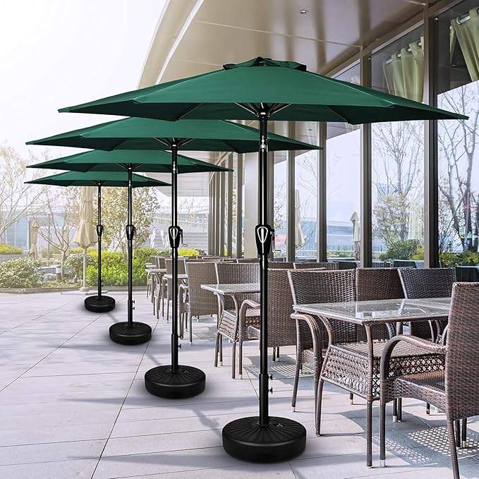 Simple Deluxe 9' Patio Umbrella Outdoor Table Market Yard Umbrella with Push Button Tilt/Crank SimpleDeluxe