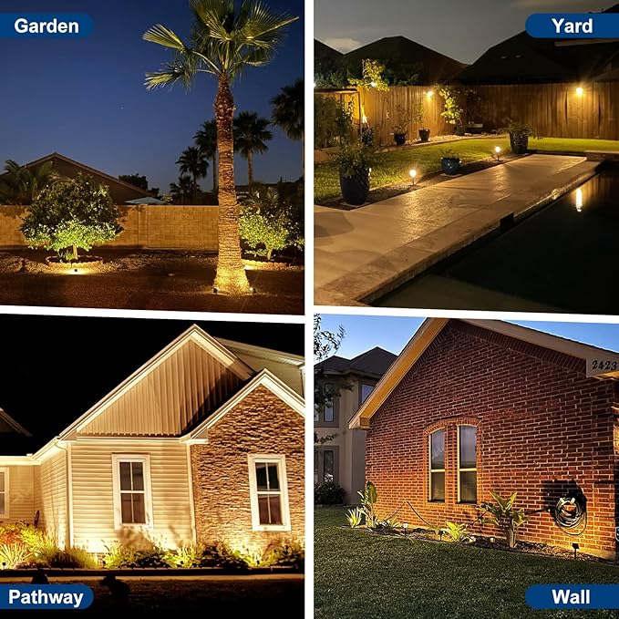 Solar Spot Lights Outdoor,2 Pack/56 LED Outdoor Lights for Yard Waterproof IP68, 4 Lighting Modes Solar Landscape Spotlights, Auto On/Off Solar Powered Flood Lights Garden Pathway,Warm White Katipeal