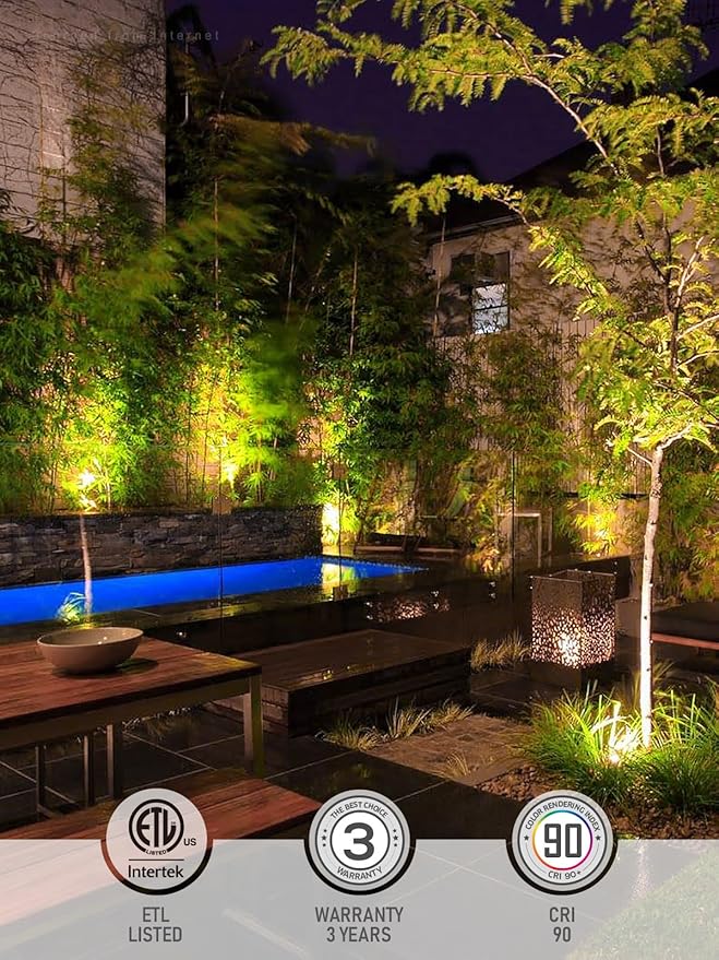 LEONLITE Dia. 4 Inch Well Lights Landscape LED In Ground, Shielded Top, 3000K Warm White, 12-24V AC/DC CRI90 Low Voltage Garden Landscaping, Oil Rubbed Bronze Aluminum Housing, Pack of 6 LEONLITE