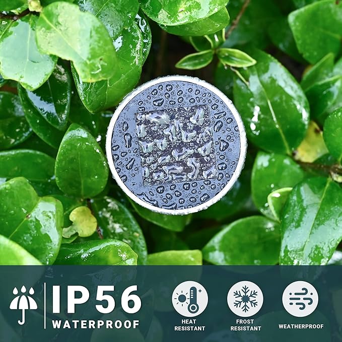 SOLPEX 24 Pack Solar Outdoor Lights Pathway, Stainless Steel Solar Lights Outdoor Waterproof,LED Landscape Lighting Solar Walkway Lights for Landscape/Patio/Lawn/Yard/Driveway-Warm White Solpex