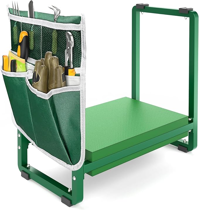 FLINTER 10.2" Wider Garden Kneeler and Seat, Heavy Duty Thick Gardening Bench for Kneeling and Seat - Garden Kneelers for Seniors, Gardening Stools for Women, Grandparents, Gardeners, Green FlinterOfficial