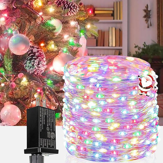 66Ft 200LED Christmas Fairy Lights Plug in, Waterproof String Lights Outdoor & Indoor 8 Modes with Timer, Bedroom Decor Twinkle Lights for Girl's Room Garden Party Christmas Decorations (Multicolor) BHCLIGHT