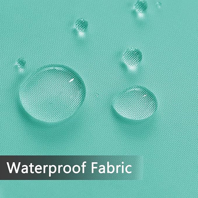 SpaceDresser Waterproof Outdoor Sheer Curtains for Patio - 4 Panels Rod Pocket Indoor Voile Sheer Curtain for Living Room,52W x 108L inch, Turquoise SpaceDresser