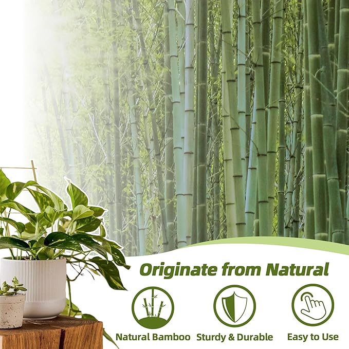 Avalution 5 Pack Bamboo Trellis for Climbing Plants Indoor, 16 Inch Garden Ladder Trellis for Potted Plants, Fan-Shaped Small Plant Support Trellis for Houseplants Ivy Hoya Vine Monstera Avalution