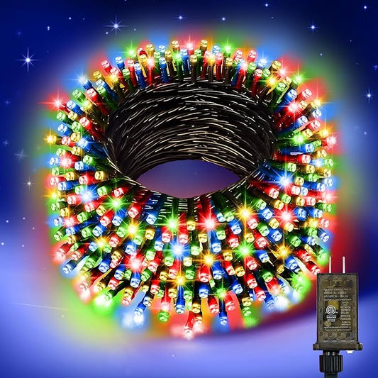 Nisocy 200 LED 4 Color Christmas String Lights, Multicolor Fairy Lights with Green Wire, 8 Modes Plug in Christmas Tree Lights for Indoor Outdoor Holiday Decorations, Party, Patio, Home Décor(66FT) NISOCYLighting