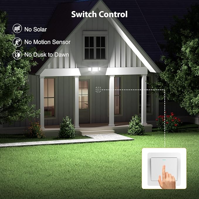 Onforu 100W 11000LM Flood Lights Outdoor, Brightness Security LED Flood Lights with 3 Adjustable Heads, Switch Controlled, IP65 Waterproof 6500K Outside Exterior Flood Light for Yard Garage Eave Patio Onforu