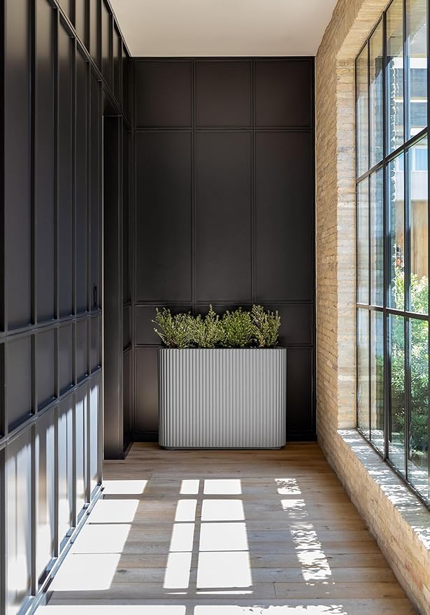 Veradek Demi Series Span Planter for Front Porch, Patio, Backyard | Durable Plastic-Stone Composite Material | Modern Décor for Shrubs, Flowers VeradekOutdoor