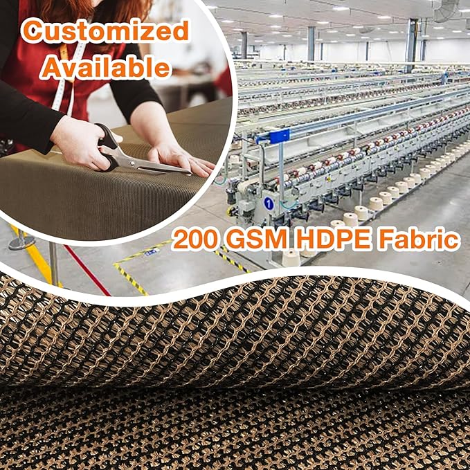 Artpuch Outdoor Pergola Shade Cover 18x19 FT Sun Shade Cloth with Grommets Mocha 90% UV Protection Canopy Patio Privacy Screen (Customized Available) Artpuch