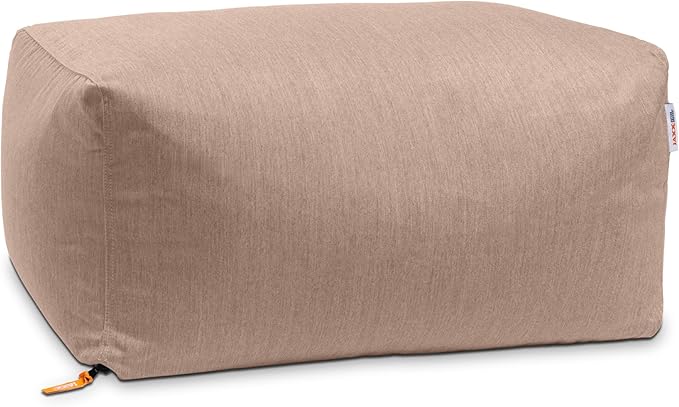 Jaxx Leon Outdoor Bean Bag Ottoman Bench, Premium Sunbrella, Petal Jaxx