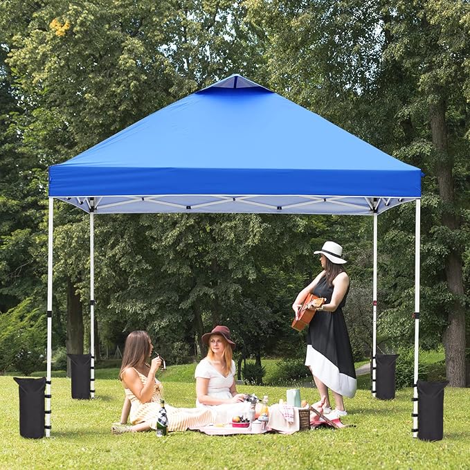4 Pack Sand Bags for Canopy, Pop up Canopy Tent Weights SandBags for Outdoor Use - Black Without Sand Oneofics