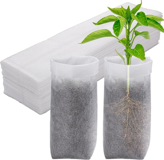Cosweet 13.5''H Deep Nursery Grow Bags, Biodegradable Non-Woven Fabric Planting Pots for Indoor and Outdoor Garden Growing Seedlings Vegetables Flowers Fruits (60 PCS) Cosweet