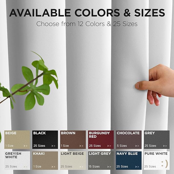 Joydeco Blackout Door Curtain for Doorway Privacy 96 Inches Long, Grommet Closet Curtain for Open Closet, Room Divider for Bedroom Living Room (Greyish White 52Wx96L, 1 Panel) JOYDECO