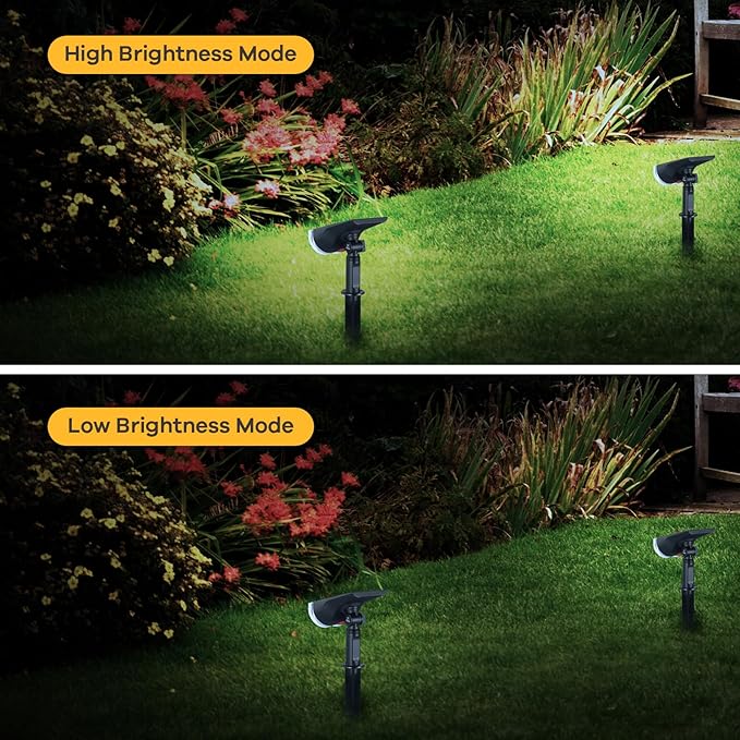 Linkind Solar Lights Outdoor StarRayS, Bright Solar Spot Lights Outdoor, IP67 Waterproof Spotlights for Garden Yard Landscape Walkway Patio Tree (Daylight, 6 Pack) Linkind