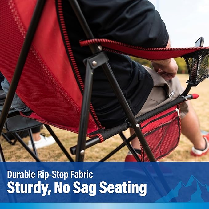 Kijaro Dual Lock Portable Camping Chair - Versatile Folding Sports and Outdoor Chair for Lawn - Locks Position - Ionian Turquoise Kijaro
