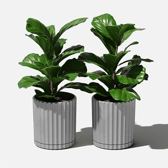 Veradek Demi Series Demi 6" Planter w/Tray - Grey, 2 Pack VeradekOutdoor