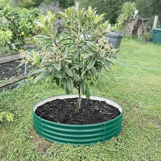 Round Galvanized Raised Garden Bed, 6x6FT, 12" Depth for Outdoor Gardening, Heavy Duty Metal Planter Box for Vegetables, Flowers & Herbs, Rust-Resistant, Easy DIY Assembly Rootora