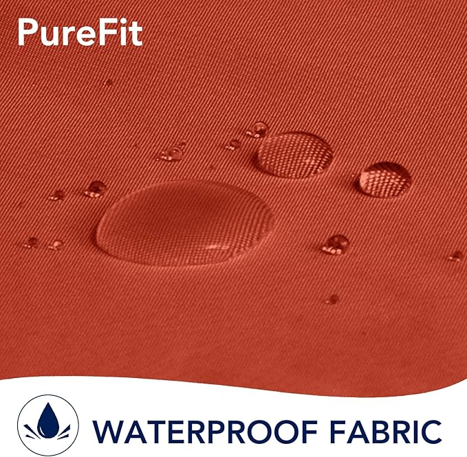 PureFit Outdoor Curtains for Patio Waterproof Weatherproof, UV Resistant Outside Curtains for Gazebo, Front Porch, Pergola, Sun Blocking Privacy Curtain, 120W x 95L inch, 1 Panel, Red Clay PureFit
