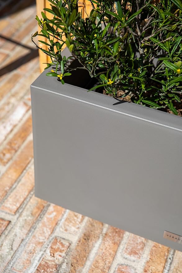 Veradek Block Series Long Box Planter - Large Rectangular Planter for Indoor or Outdoor Patio/Porch | Durable All-Weather Use with Drainage Holes | Modern Décor for Tall Plants, Flowers or Shrubs VeradekOutdoor